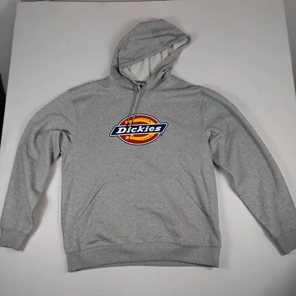 Dickies Men's Fleece Pullover Retro 90's Hoodie Sweatshirt, XLT Heather Grey NWT